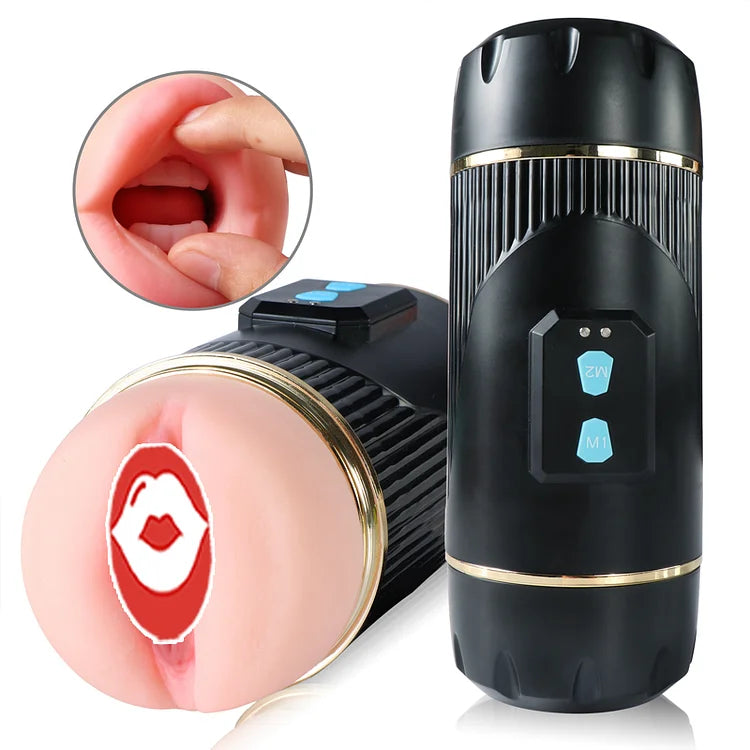 Double-headed aircraft cup fully automatic men's masturbation device mouth and vagina double acupoint famous device penis exercise adult sex toys