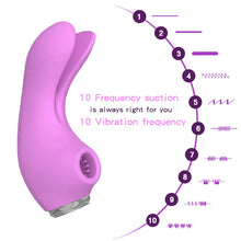 Load image into Gallery viewer, Honey Tongue Tracking Rabbit Ear Shock-absorbing Heating Rod Female Sucking Vibration Masturbation Device Adult Products