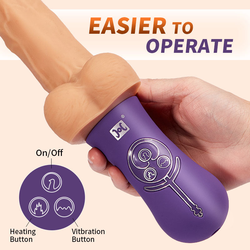 Allovers 6-Inch 4 in 1 Versatile Rotating Thrusting Vibrating Heating Dildo