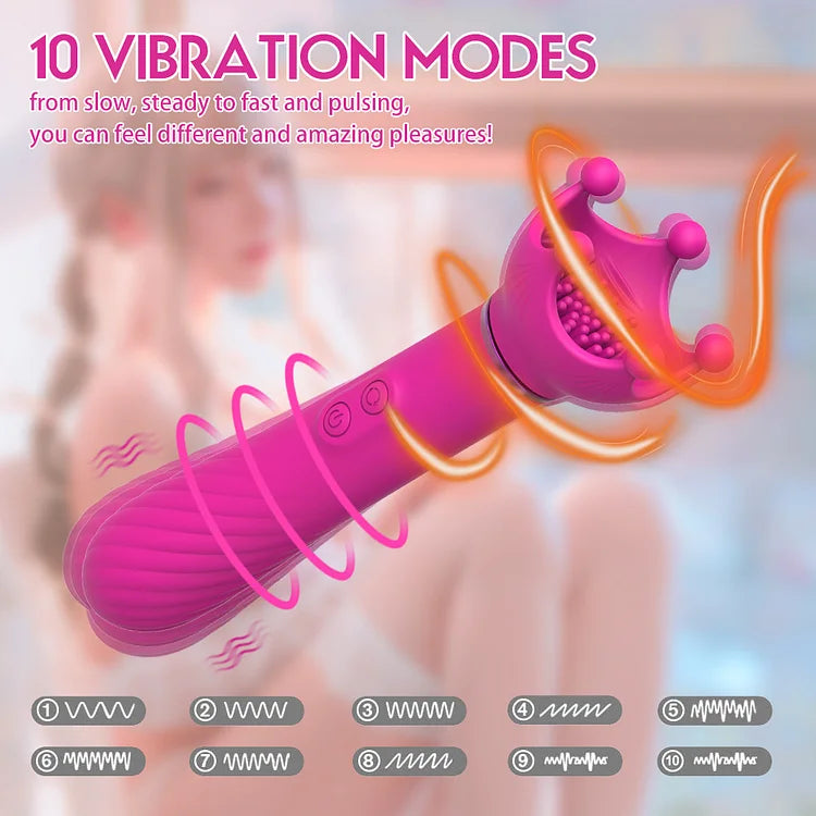 Scepter 10 Frequency Vibrator 5 Rotation Mode Clitoral Stimulator