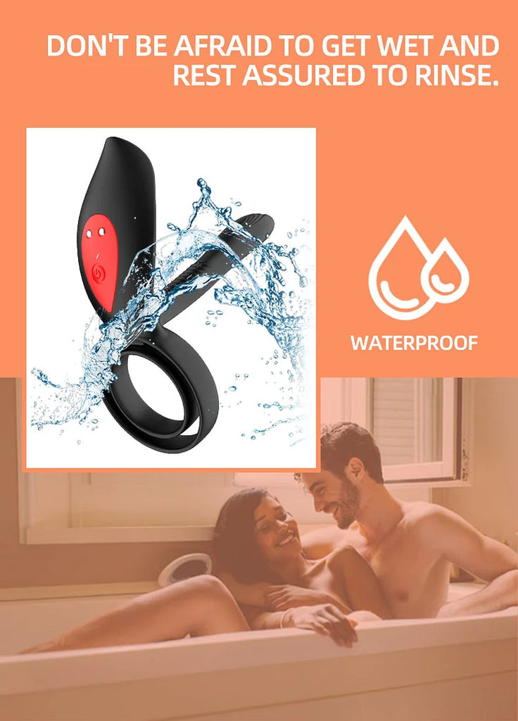 Adult sex products men's ring vibrating lock fine ring double ring male and female resonator electric negative vibrator