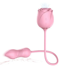 Load image into Gallery viewer, 3-in-1 Double Headed Sucking And Tapping Rose Toy With Telescopic Jumping Egg