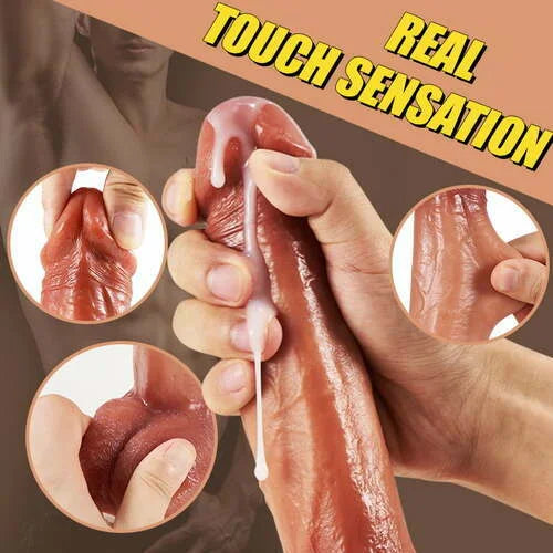 Liquid Silicone Electric Penis Female Masturbator Telescopic Swing Vibrator Adult Sex Products