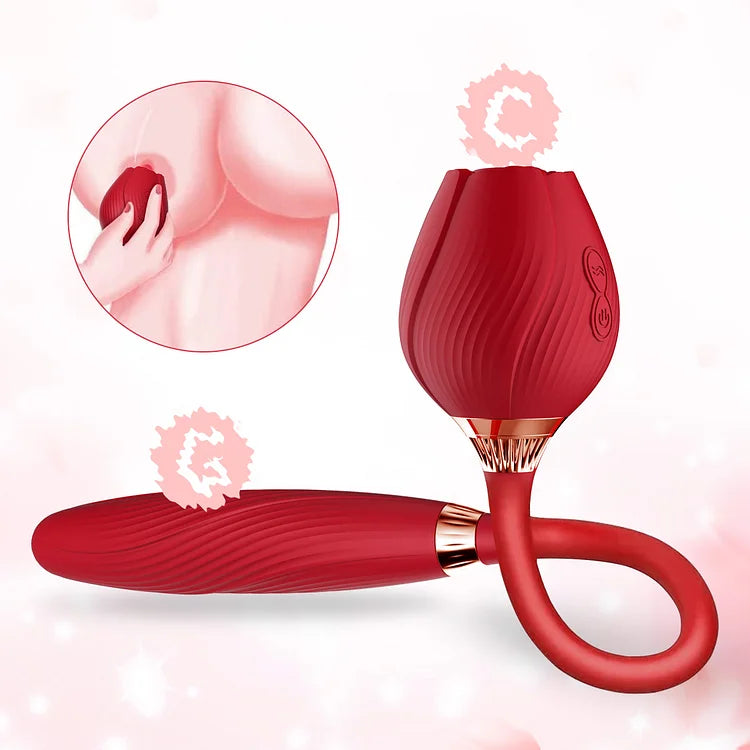 App Remote Control detachable Double Head Sucking And Vibrating Rose Toy