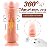 Wireless Remote Control Vibration Flex Swing Heating Dildo