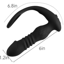 Load image into Gallery viewer, 10 Thrusting Vibrating Prostate Massager with Cock Ring and Remote Control