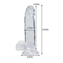 Load image into Gallery viewer, Crystal Simulation Transparent Dildo 8.26 Inch