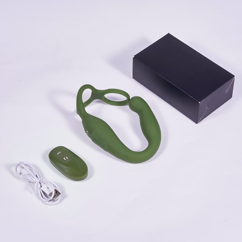 Logan 10 Vibrating & Swinging Prostate Massager with 2 Cock Rings for Men and Couple Gay Pleasure