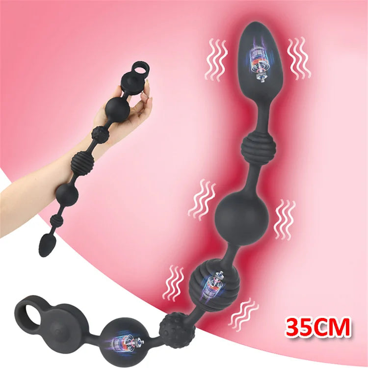 Star Beads Sex Products Foreign Trade Products Men's Appliances Vibration Backyard Massager Anal Plug Shaped Vibration