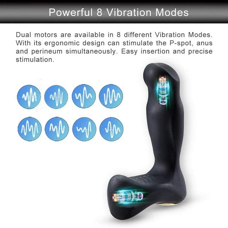 Thrusting Anal Vibrator Prostate Massager with Cock Ring