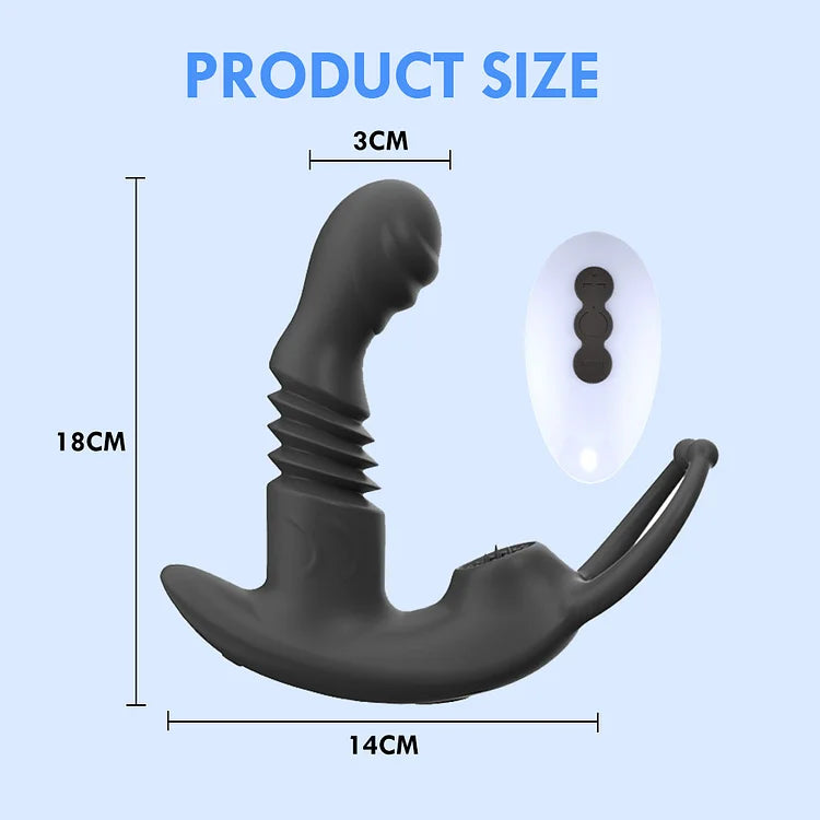 Prostate Massager Anal Vibrators Thrusting Butt Plug Licking Vibrator