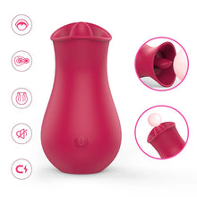 Load image into Gallery viewer, Rose Vibrator With Tongue