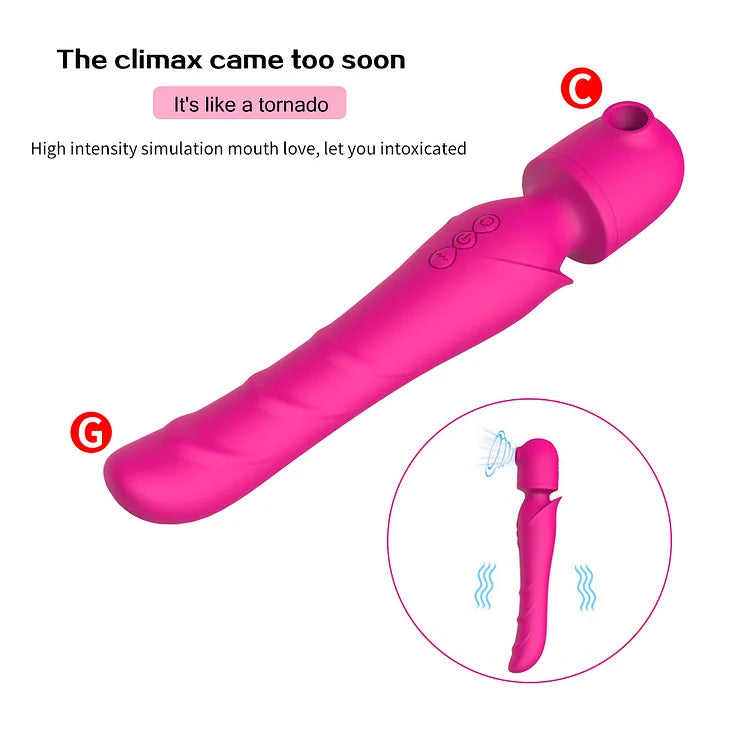 Cross-border Blockbuster Armoured Warrior Rechargeable Sucking Vibrator Private Second Wave Av Massage Stick Female Sex Masturbation Stick