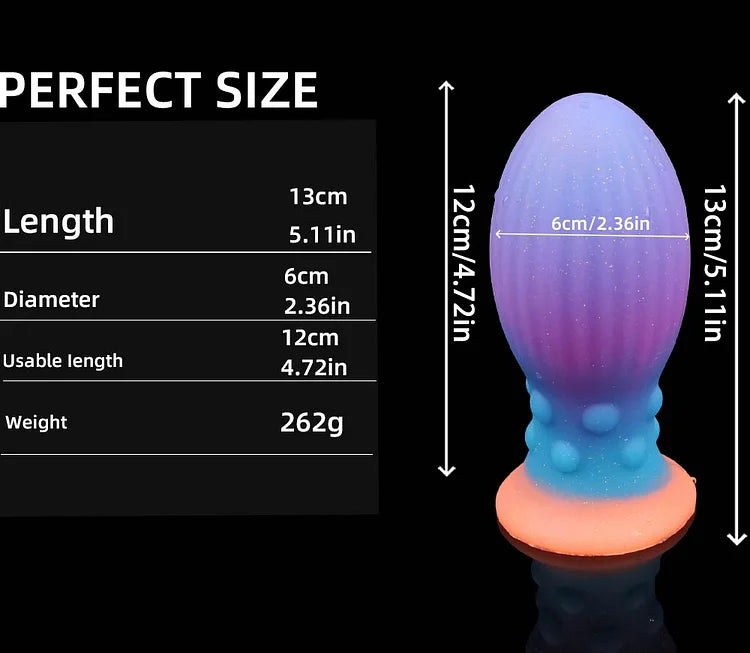 Luminous Huge Anal Plug With Suction Cup