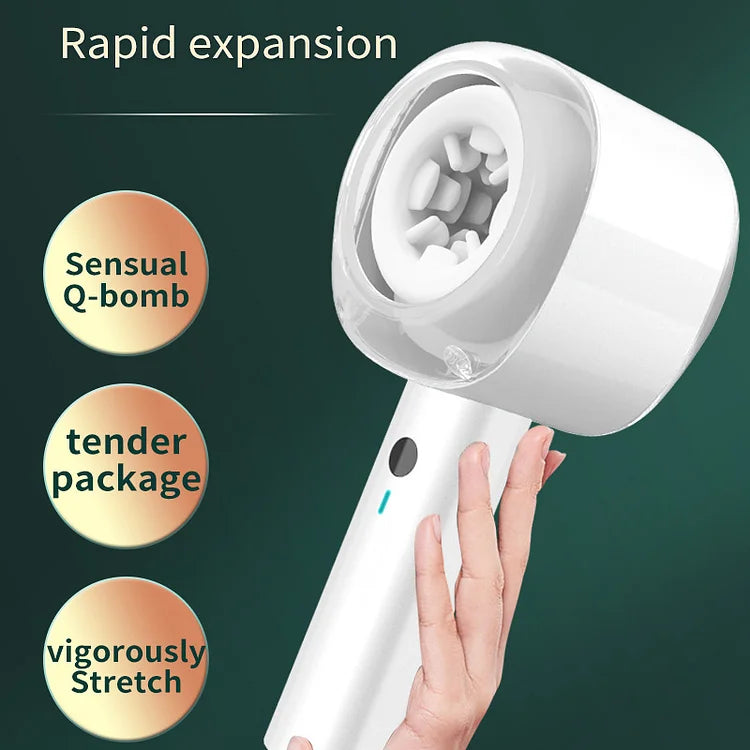 Hair Dryer Men's Vibration Exercise Aircraft Cup Silicone Masturbator Glans Penis Trainer