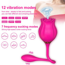 Load image into Gallery viewer, New Rose 2 In 1 Sucking Vibrator With Bud Skipping Egg