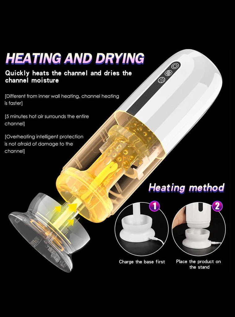 6-in-1 Male Stroker Interactive Bluetooth Heating Base Masturbation Cup