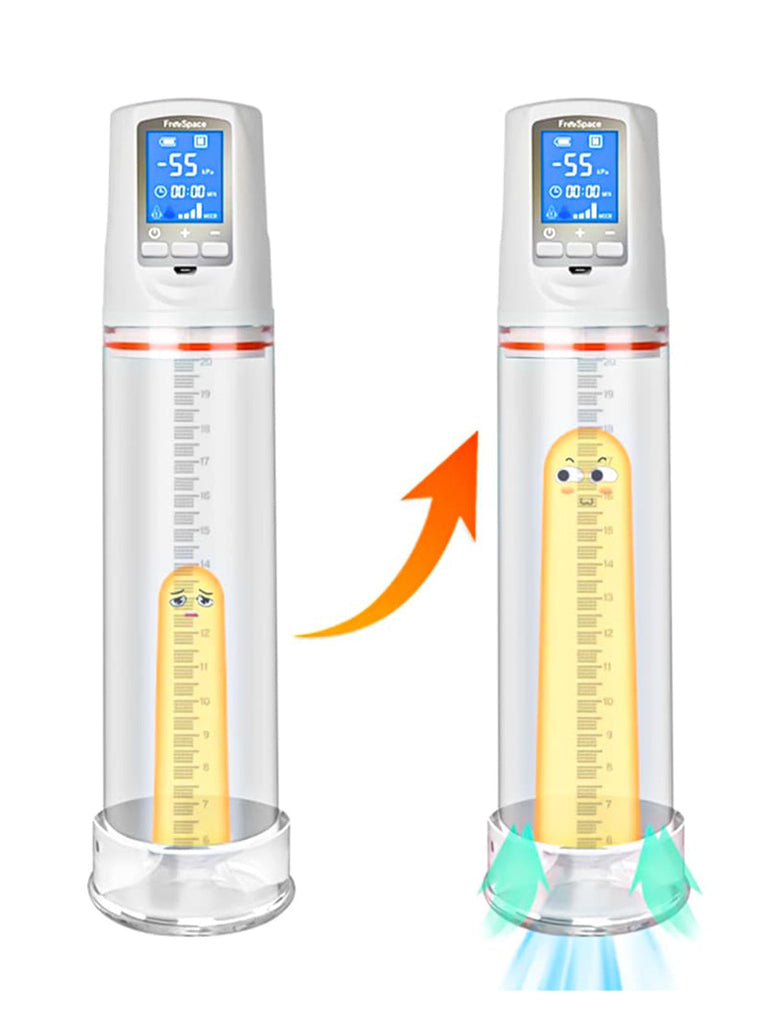 LED Display Auto Vacuum Penis Pump with Extra Replacement Silicone Ring