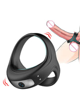 Load image into Gallery viewer, 10 Frequency Vibration Delay Ejaculation Penis Ring Waterproof