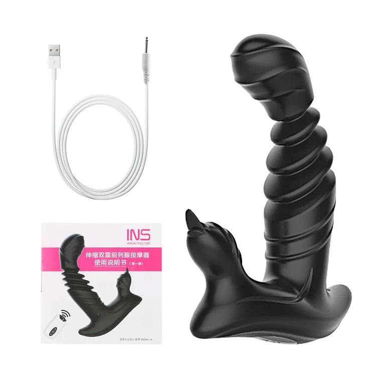 Telescopic Prostate Massager For Men And Women Double Shock Masturbation G-spot Vestibule Anal Plug Sex Toy Wholesale