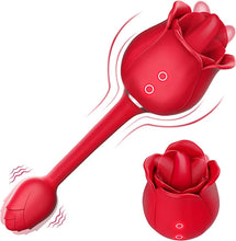 Load image into Gallery viewer, S361-5 Tongue-licking Rose Toy With Vibrating Bud