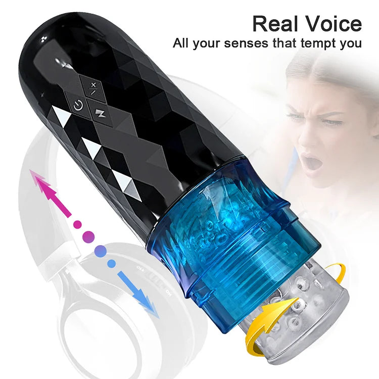 Fully Automatic Rotary Telescopic Sucking Aircraft Cup Intelligent Voice Heating Vibration Comfort Toy