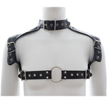 Male Bd/sm Pu Leather Bondage Men's Leather Clothes