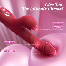 Load image into Gallery viewer, CHERLY 4 in 1 G Spot thrusting &amp; sucking vibrator Clitoral Stimulator