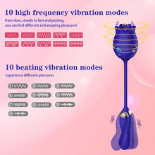 Load image into Gallery viewer, Rose Telescopic Clitoris Stimulator Vibrators Sex Toys For Women 8.0