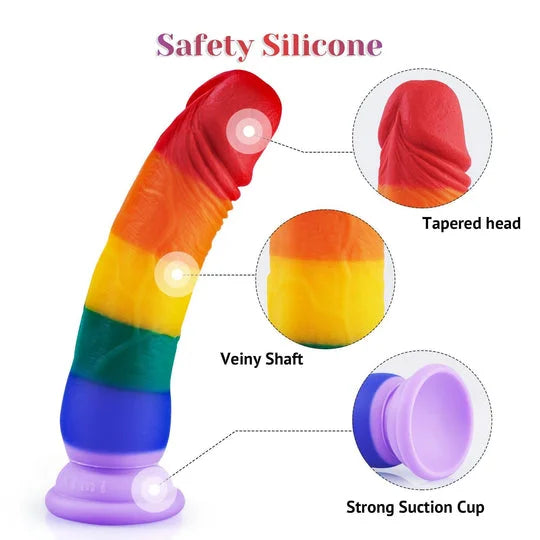 Color Odorless Thick And Long Sucker False Penis Soft Imitation Penis