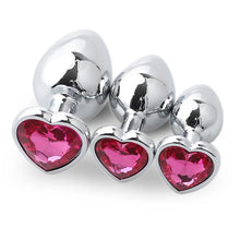 Load image into Gallery viewer, Aluminum Alloy Heart Anal Plug Smaller