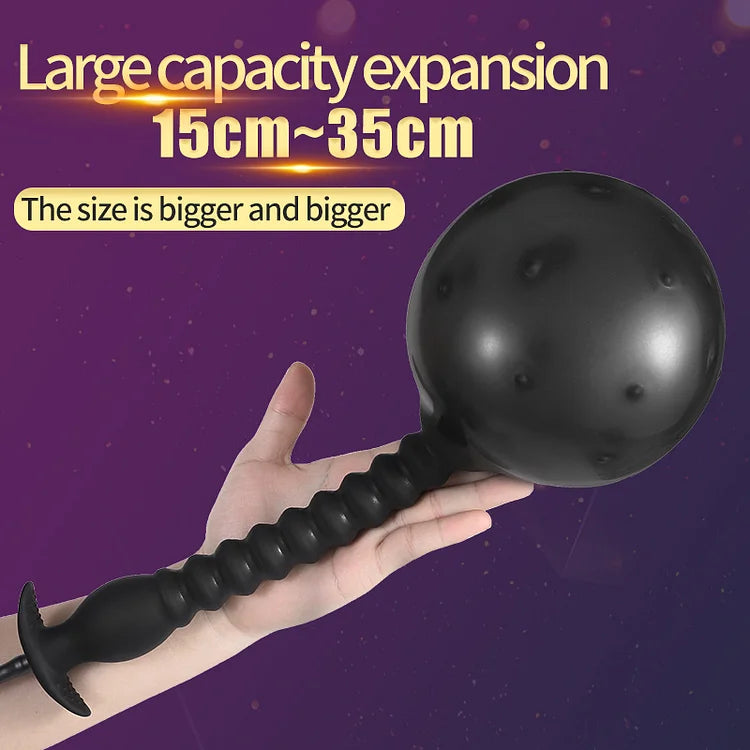 Inflatable Dildo Pump Penis Anal Butt Plug G-spot Stimulator Expander Prostate Massager