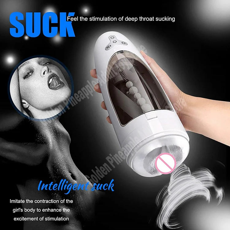 Spins And Sucks The Plane Cup Men's Masturbator Makes A Sound Charging Hands-free Ball