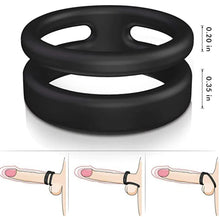 Load image into Gallery viewer, Silicone Dual Penis Ring, Premium Stretchy  Erection Cock Ring Erection Enhancing Sex Toy