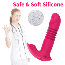 Load image into Gallery viewer, Remote Control Telescopic Dildo Clit Massager G-spot Vaginal Stimulator