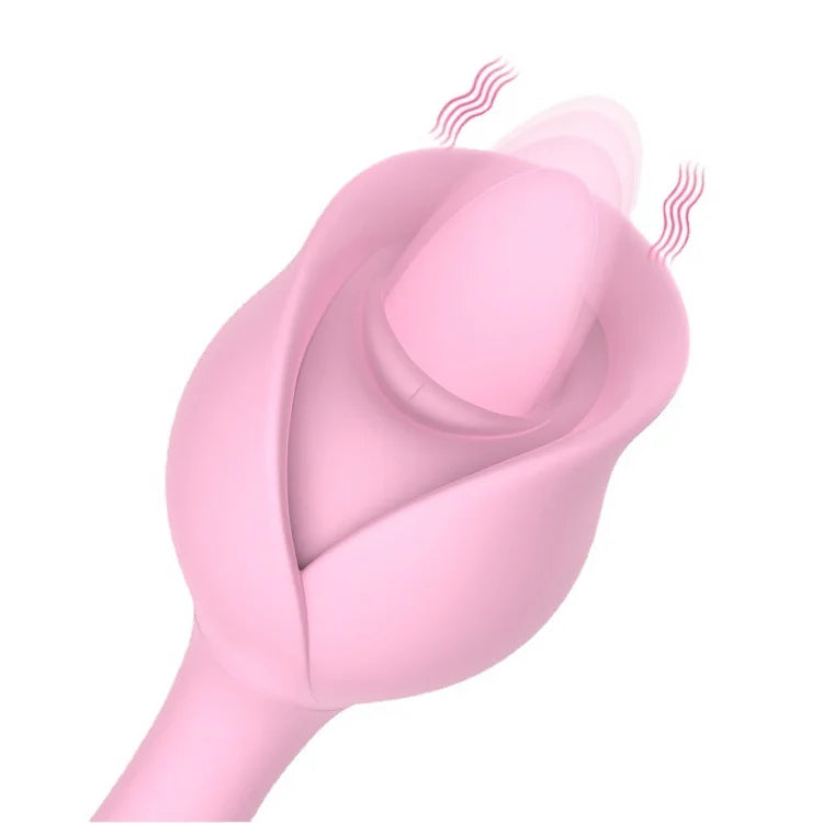 Rose Tongue Licking Wand Vibrator