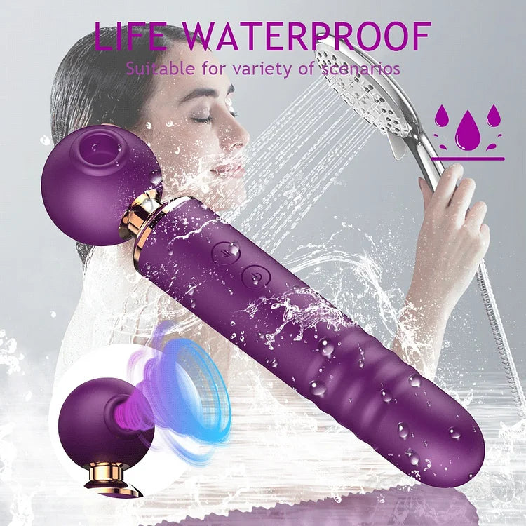 Cute Pier - 2 In 1 Powerful Clitoris Vibrators Magic Wand Av Massager