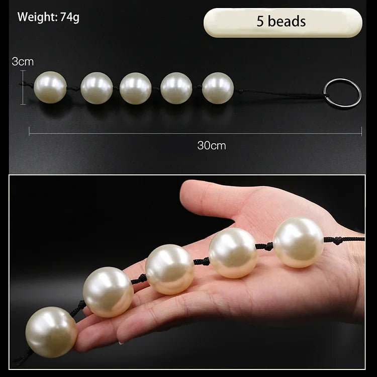 6 Sizes Pearl Pull Bead Anal Plug