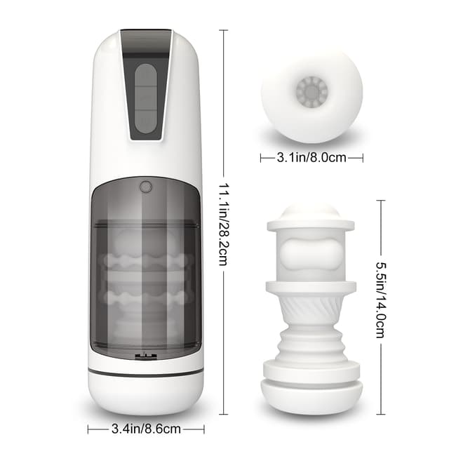 White Vibe - Automatic 7-Mode Vibrating Waterproof Stretch Male Masturbator