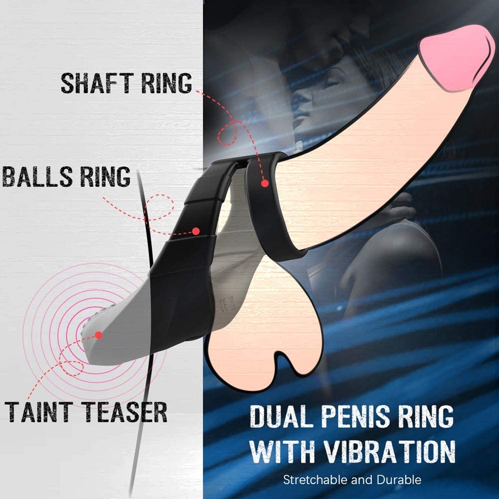 10 Vibration Double Circles with Penis Rings