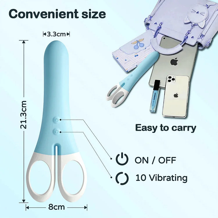 Scissors Vibrator - 9 Frequency Vibration Clitoral Stimulator With App Control