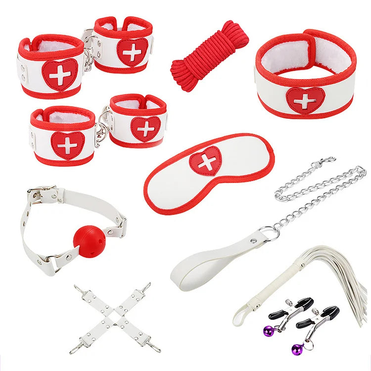 Nurse Suit Cosplay Erotic Toys Bdsm Sex Bondage Set For Couples