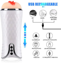 Load image into Gallery viewer, Realistic Massager High-end Cup Rechargeable Electric Adult Toys