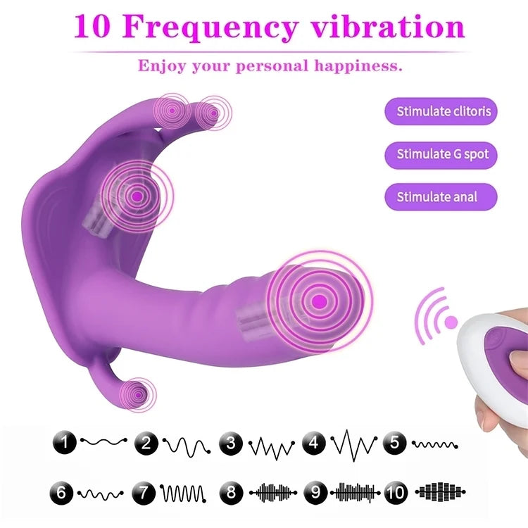 Women's Sex Toy App Wearing Butterfly Remote Control Masturbation Vibrator Egg Hopping Massager Wearing Penis