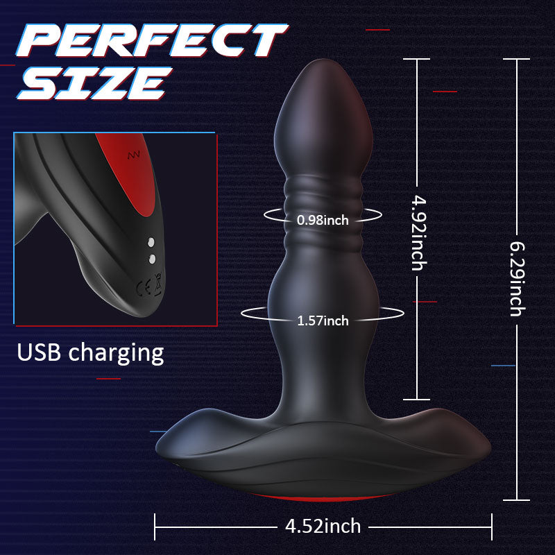 3 Thrusting 10 Vibrations Anal Plug With Remote Controller