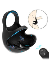 Load image into Gallery viewer, Remote Control Cock Ring 9 Modes Vibration 2 IN 1 Testicle Penis Massager