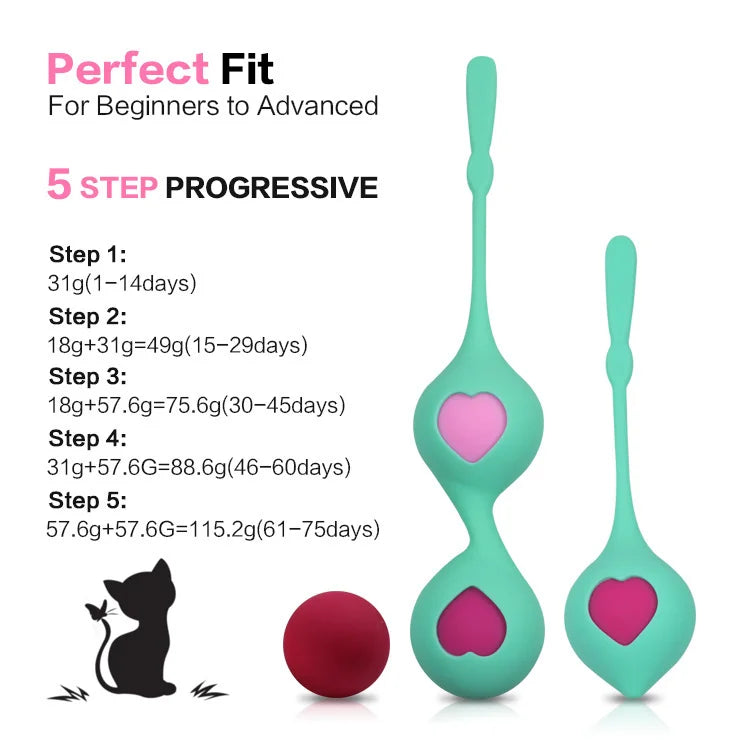 3pcs Tight Ball Kegel Exercise Pelvic Tightening for Women Vaginal Dumbbell Exercise Ball