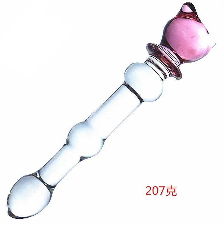 Sex Toy Appliance Stick Adult Female Sex Toy Glass Loving Cat Crescent Five-star Penis Anal Plug