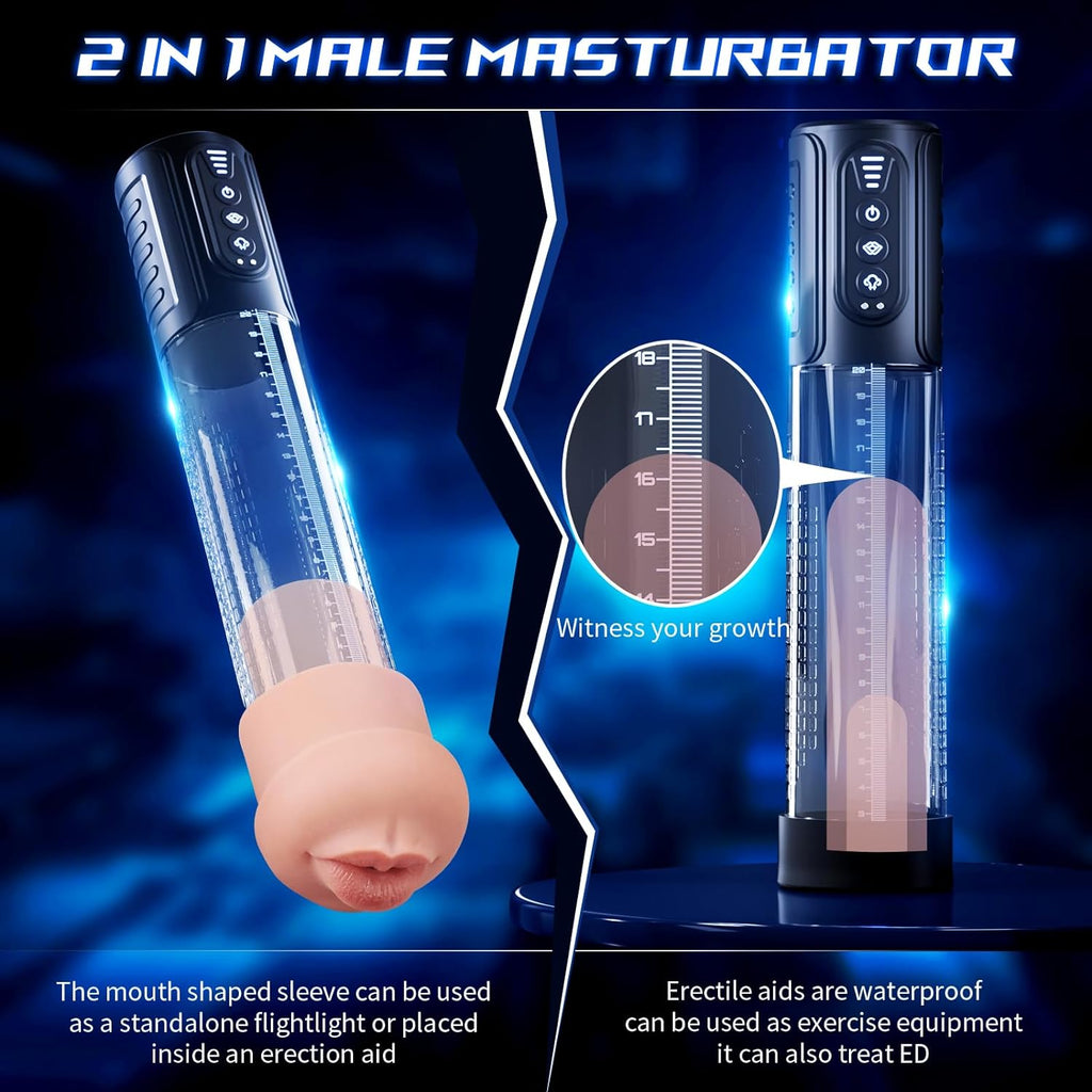 4 Modes sucking Penis Pump Realistic Male Masturbator