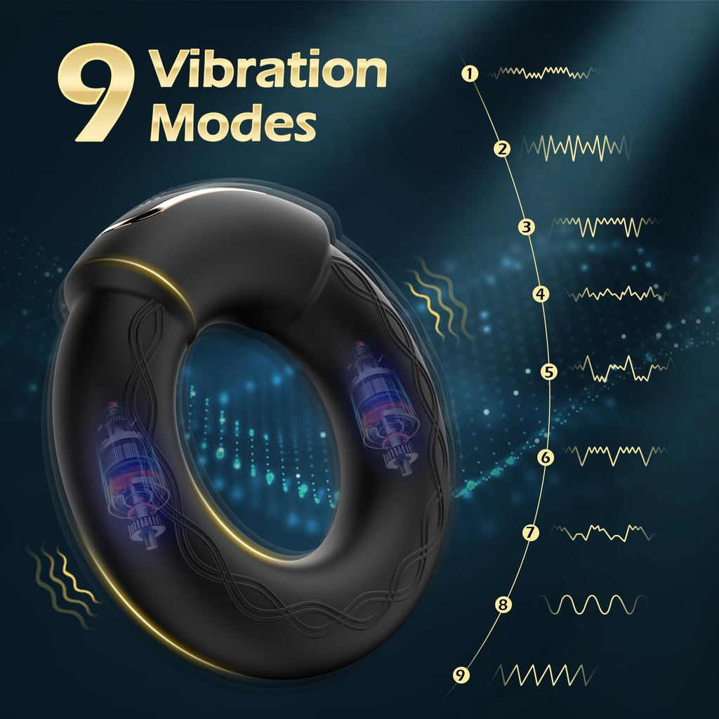 9x Vibrations with Heating Penis Ring